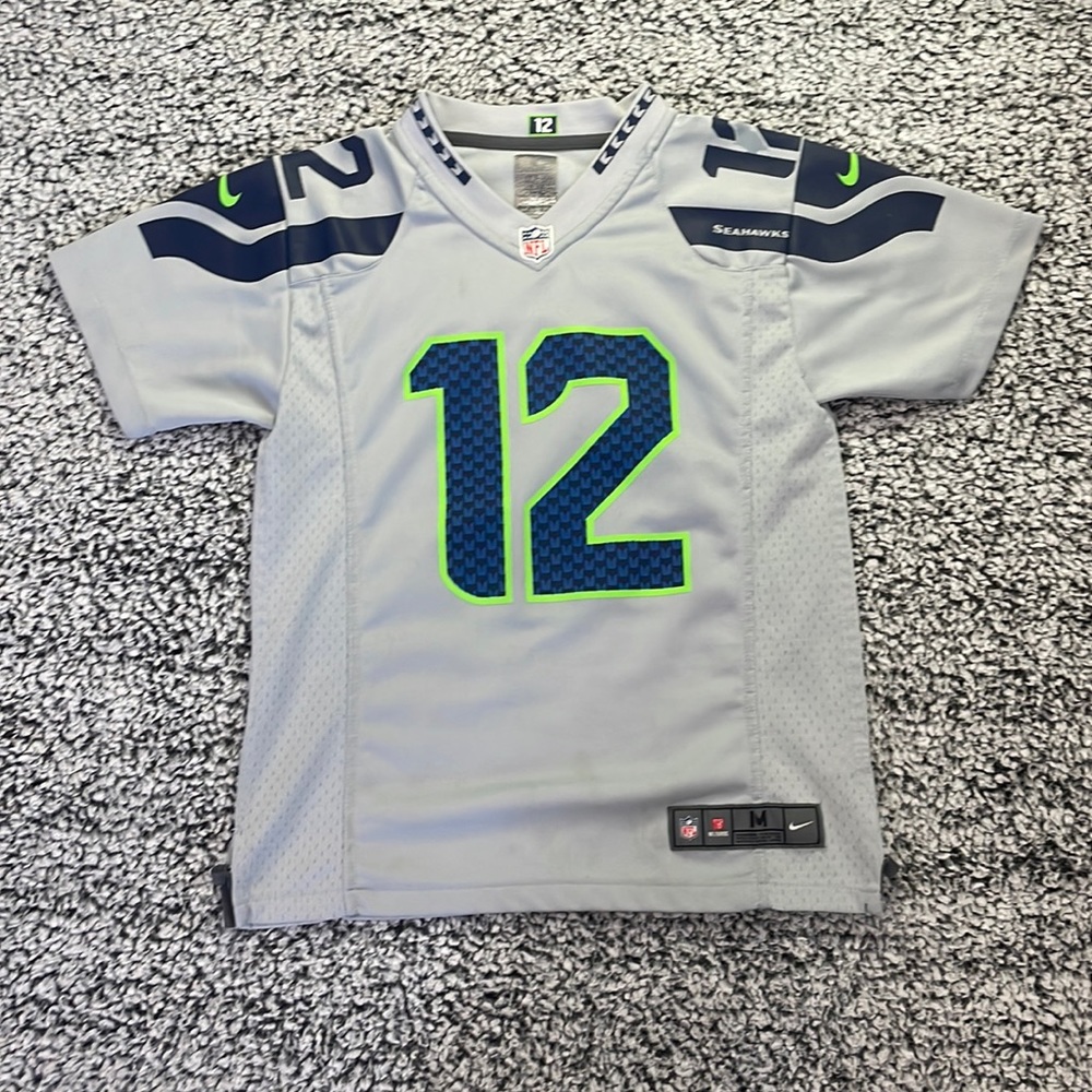 Signed by Jermaine Kearse and Matt Barnes Seattle Seahawks Fan Jersey Grey